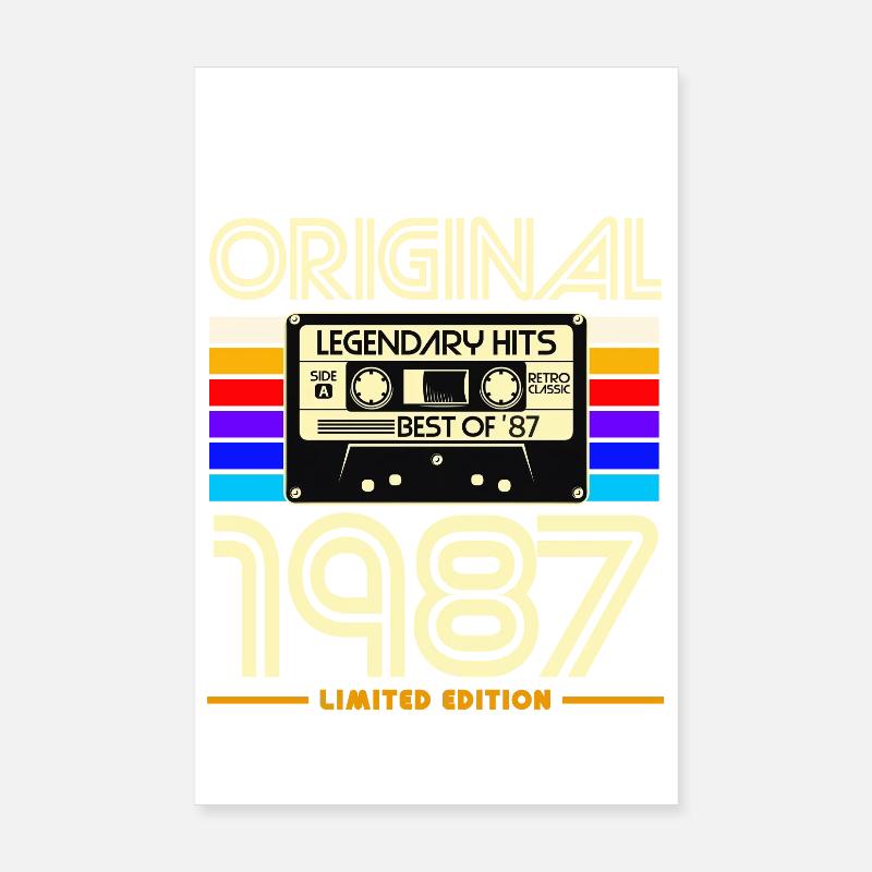 Cassette 1987 Édition Limitée Poster 20 x 30 cm