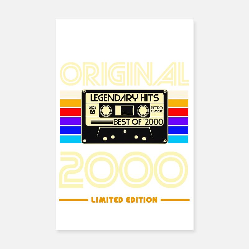 Original 2000 Cassette Nostalgie Limité Poster 20 x 30 cm