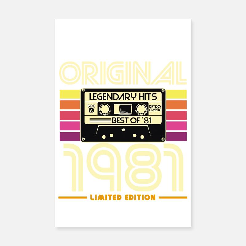 Original 1981: Retro Hits Kassette Poster 20x30 cm