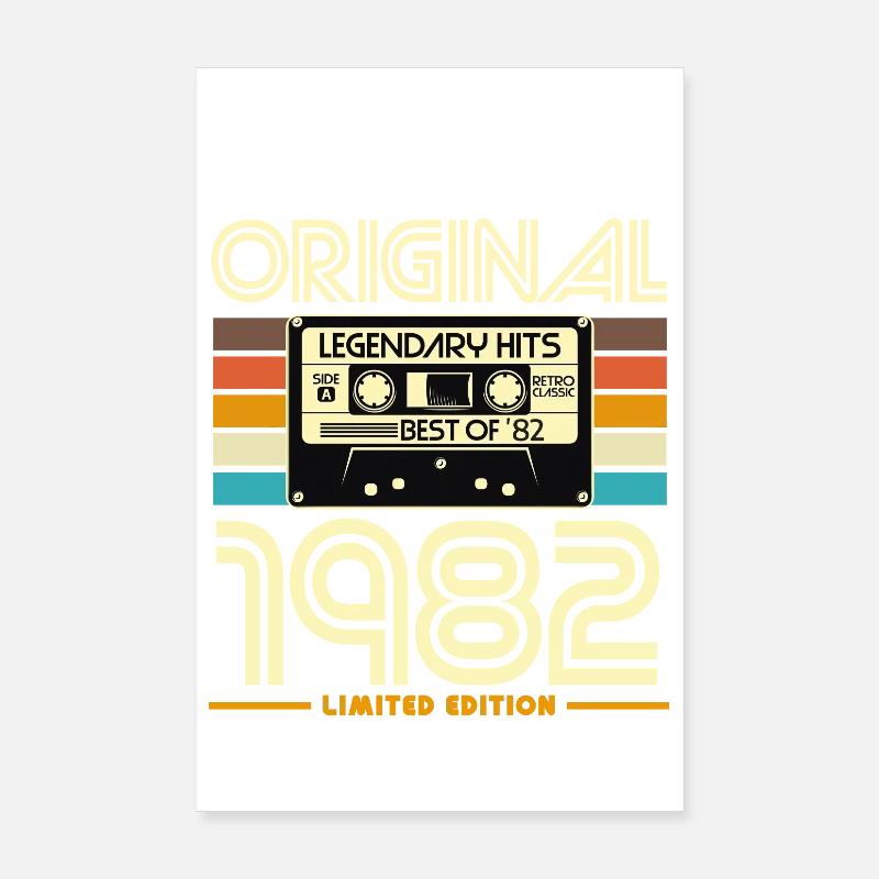 Original 1982Retro Cassette Poster 20 x 30 cm