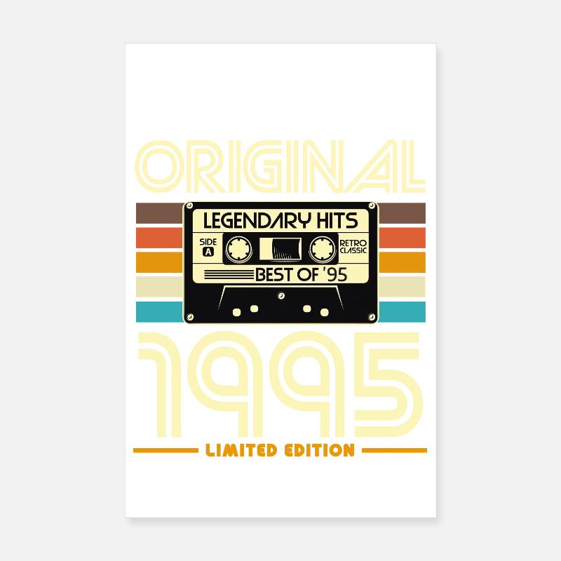 Original 1995 Limited Edition Retro Cassette Poster 8" x 12" (20x30 cm)