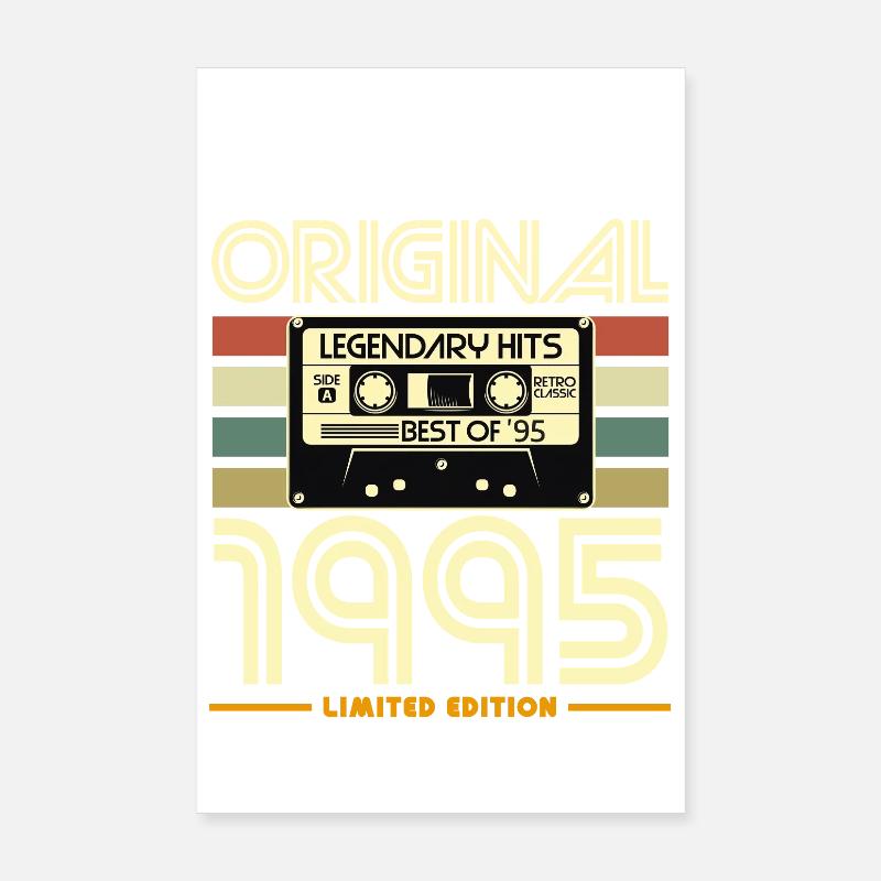 Original 1995 Cassette Retro Poster 20 x 30 cm