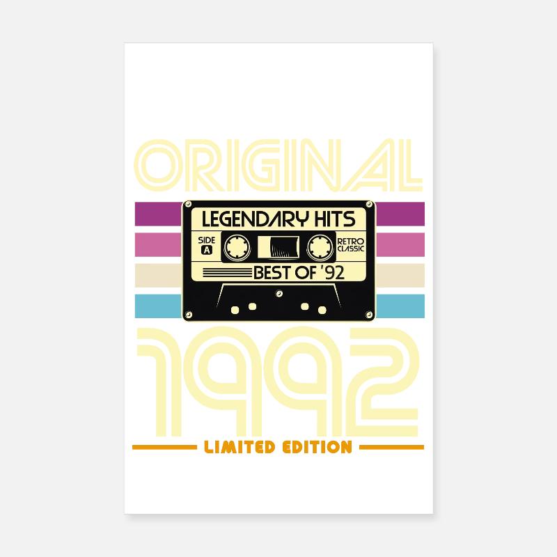 Original 1992 Edition Limitée Hits Poster 20 x 30 cm