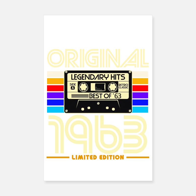 Original 1963 cassette rétro édition limitée Poster 20 x 30 cm