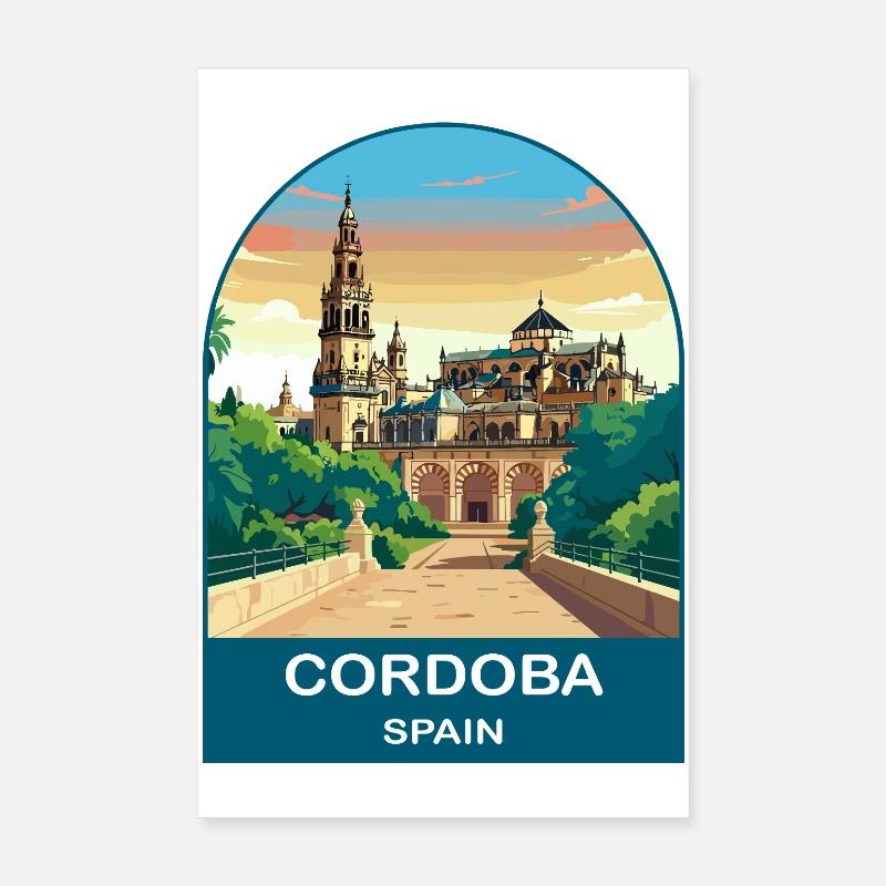 Códoba, Spanien Vintage-Reiseposter-Kunst Poster 20x30 cm