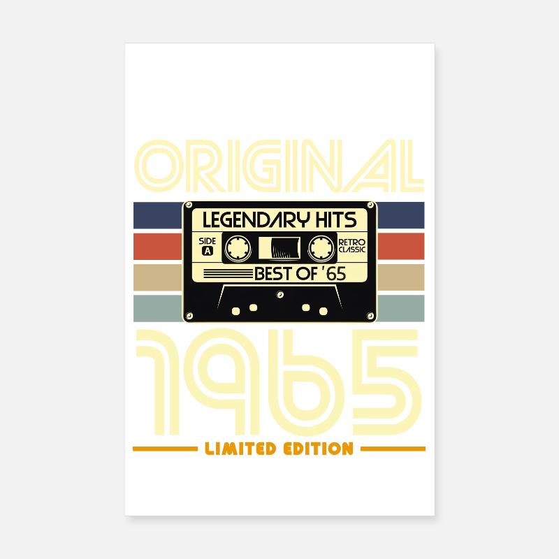 Original 1965 Édition Vintage Cassette Poster 20 x 30 cm
