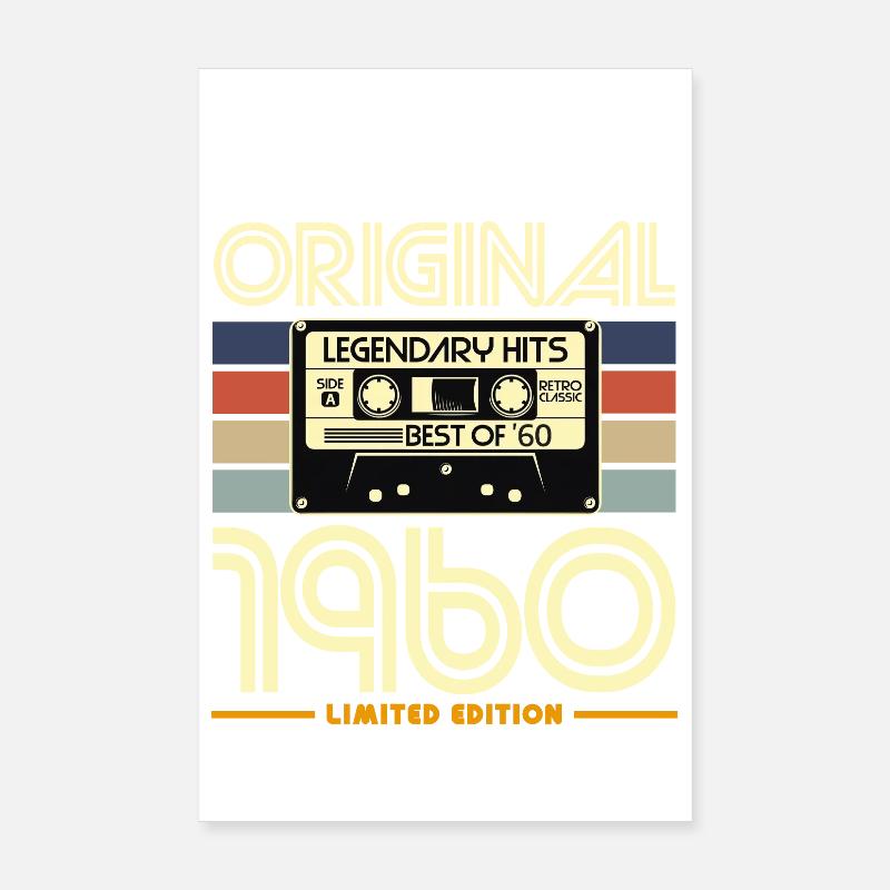 Original 1960 Cassette Rétro Poster 20 x 30 cm