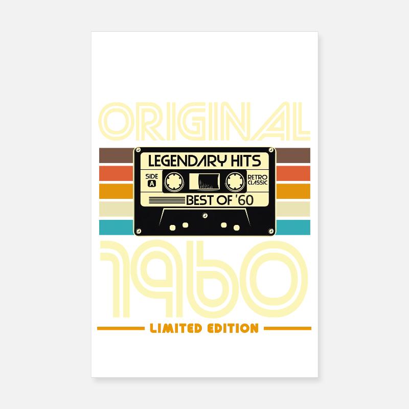Original 1960 Cassette Vintage Poster 20 x 30 cm