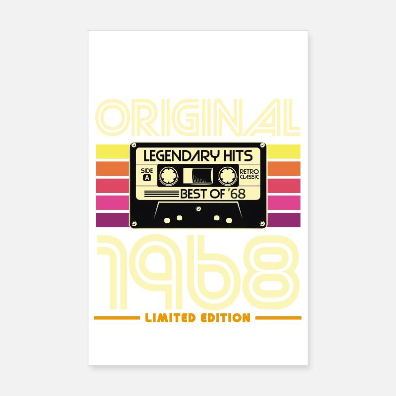 Original 1968 édition limitée Poster 20 x 30 cm