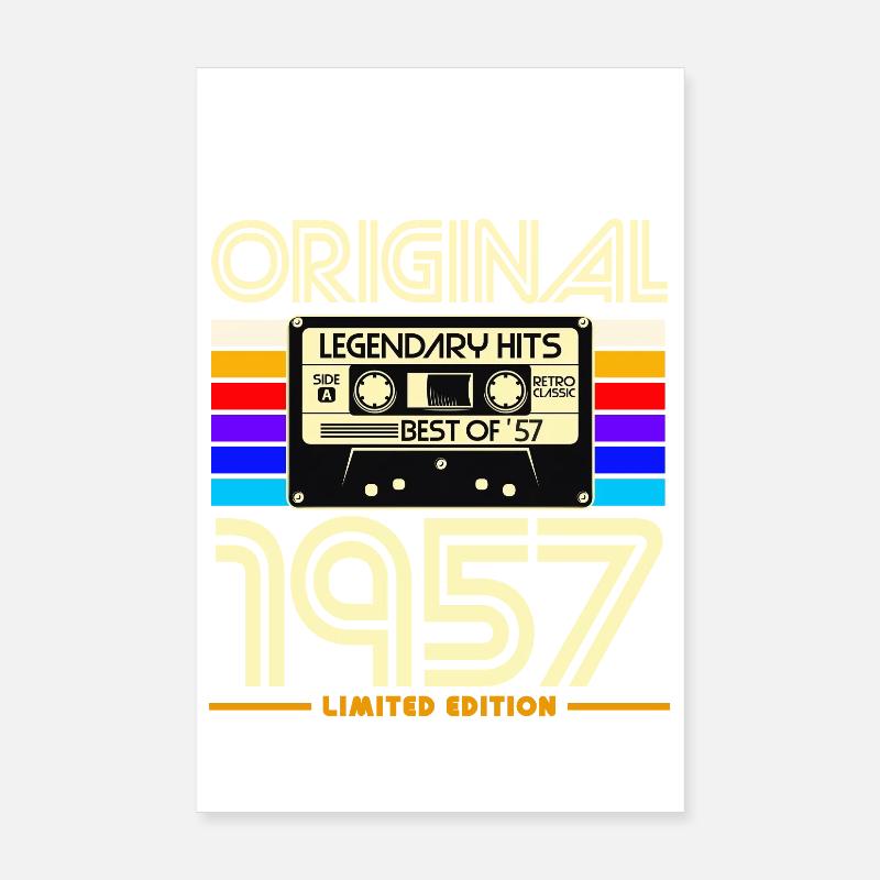 Original 1957 Édition Limitée Cassette Poster 20 x 30 cm