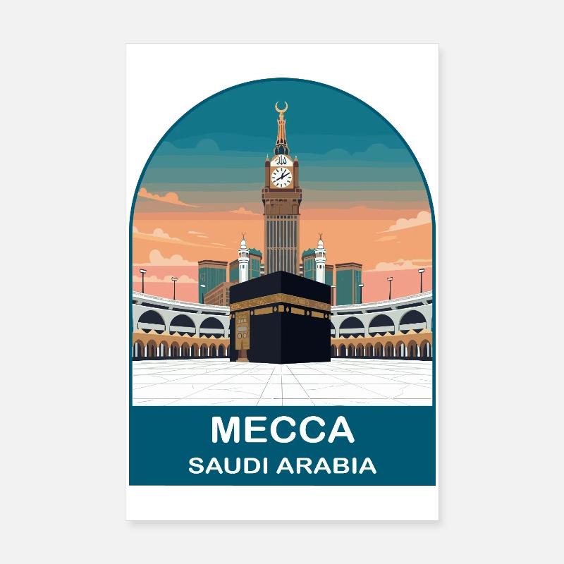Mekka Saudi-Arabien Vintage-Reiseplakat-Kunst Poster 20x30 cm
