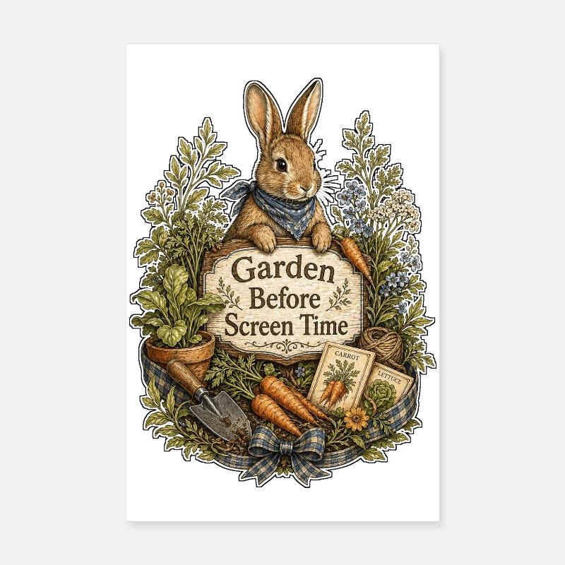 Garden Before Screen Time Poster 20x30 cm