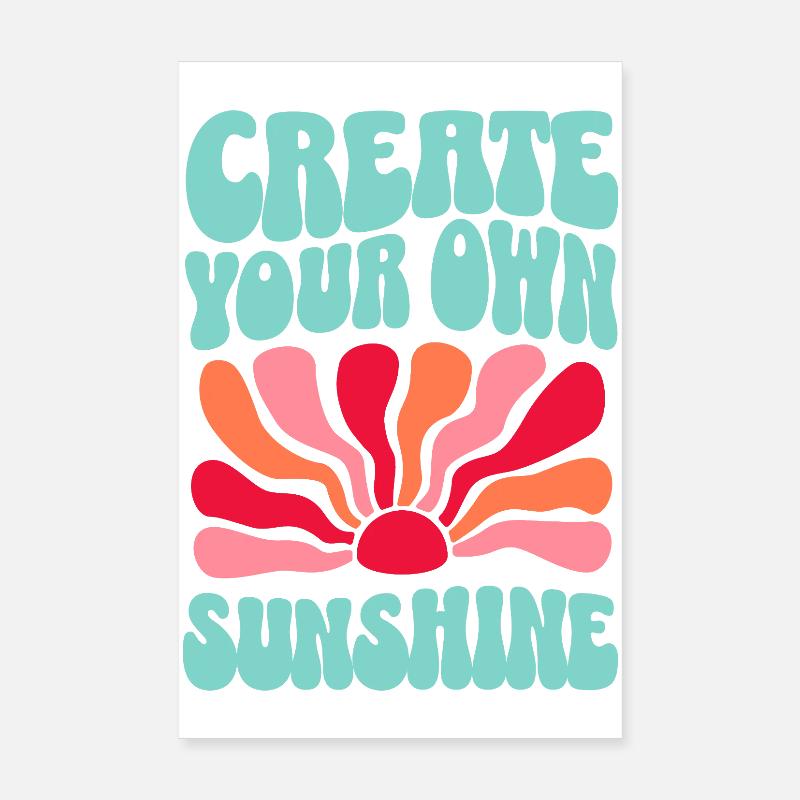 Erschaffen Sie Ihr eigenes Sonnenscheinbild Poster 20x30 cm