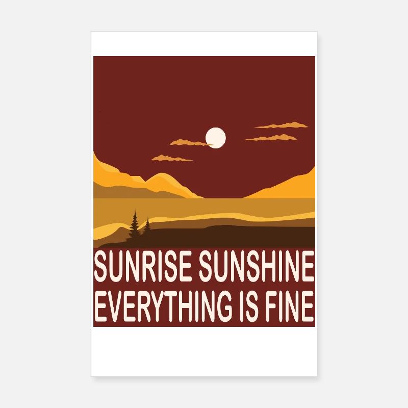 Soleil aube Poster 20 x 30 cm