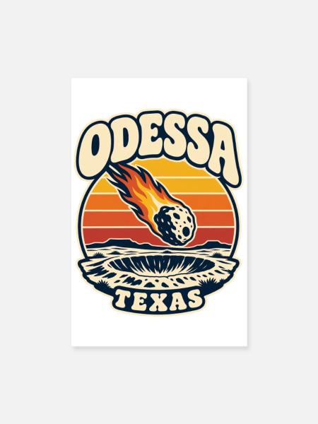Texas Odessa Meteor Sunset - Poster 20x30 cm - Weiß - Vorne