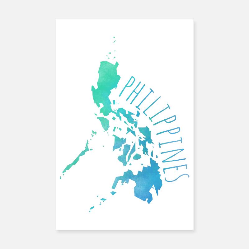 Philippines - Poster 20x30 cm - Weiß