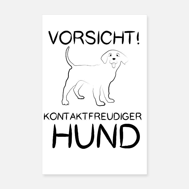 Chien sociable Poster 20 x 30 cm