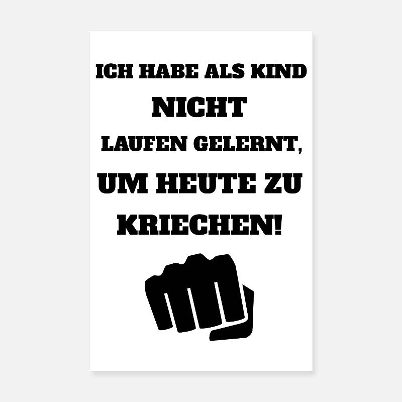 Cooler Spruch - Poster 20x30 cm - Weiß