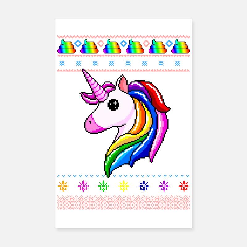Einhorn-Weihnachten Poster 20x30 cm