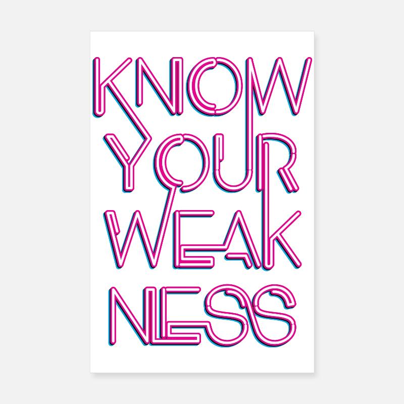 Know your weakness Poster 8" x 12" (20x30 cm)