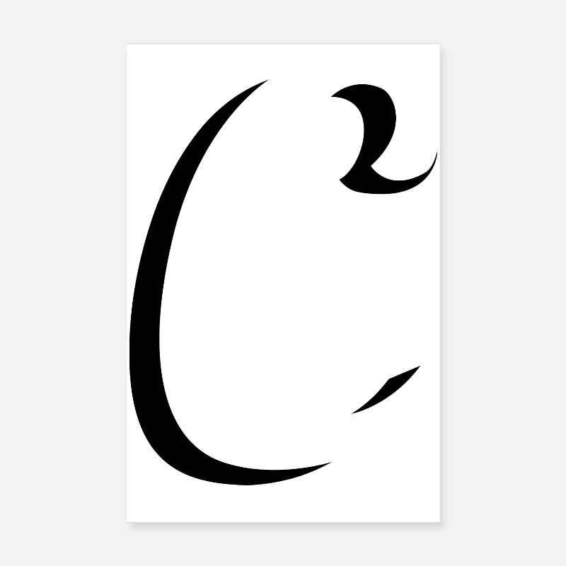Lettre C, nom, la lettre C Poster 20 x 30 cm