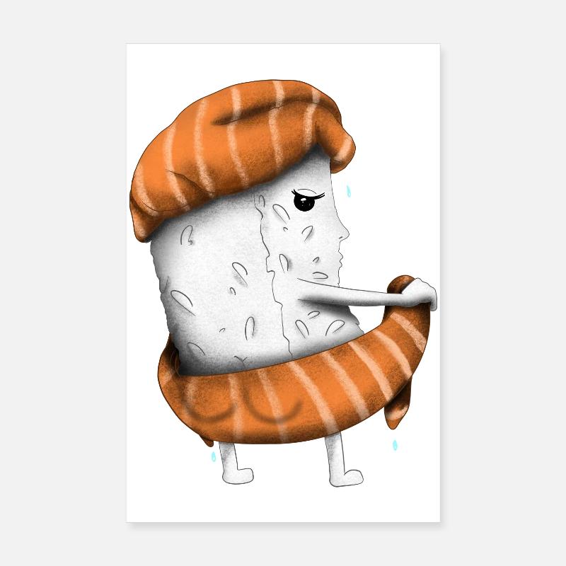 Serviette à sushi Poster 20 x 30 cm