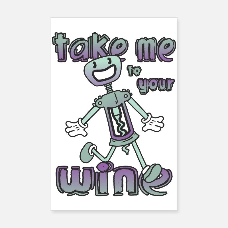 Funny corkscrews Poster 8" x 12" (20x30 cm)