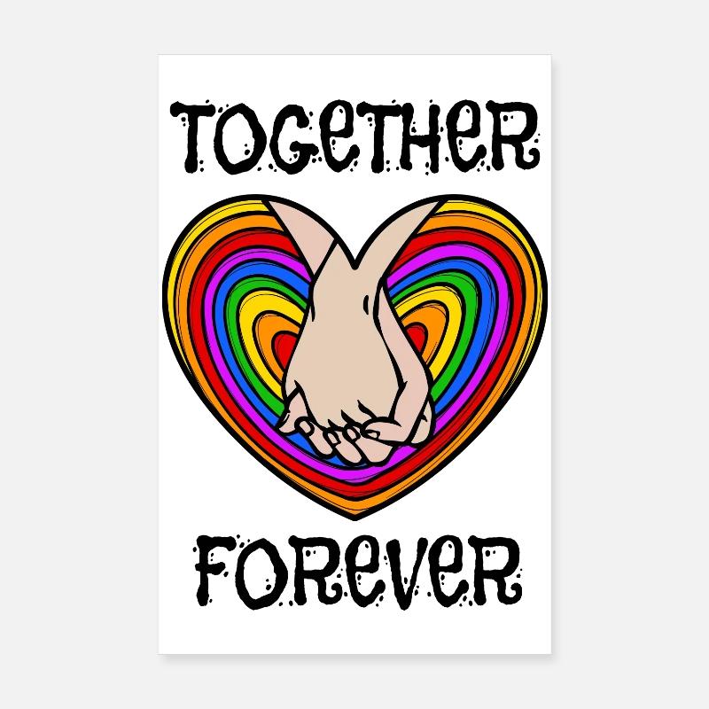 Relation amoureuse Lgbt Heart Déclaration lesbienne Poster 20 x 30 cm