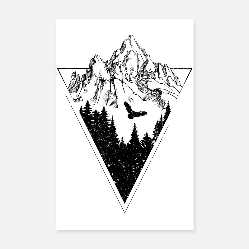 Montagne Poster 20 x 30 cm
