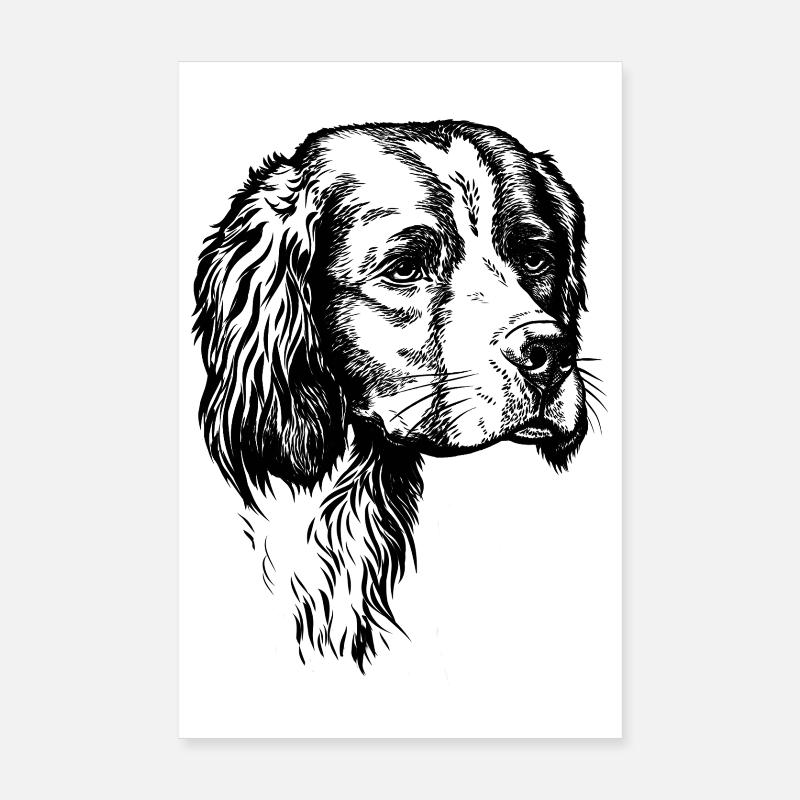IRW Setter Portrait Poster 20x30 cm