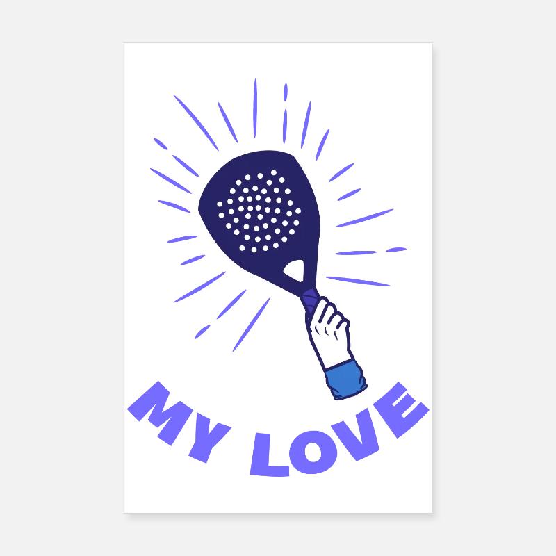 Schläger Statement Padel Aufschlag Statement Sport Poster 20x30 cm