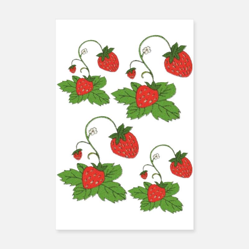erdbeerfeld Poster 20x30 cm