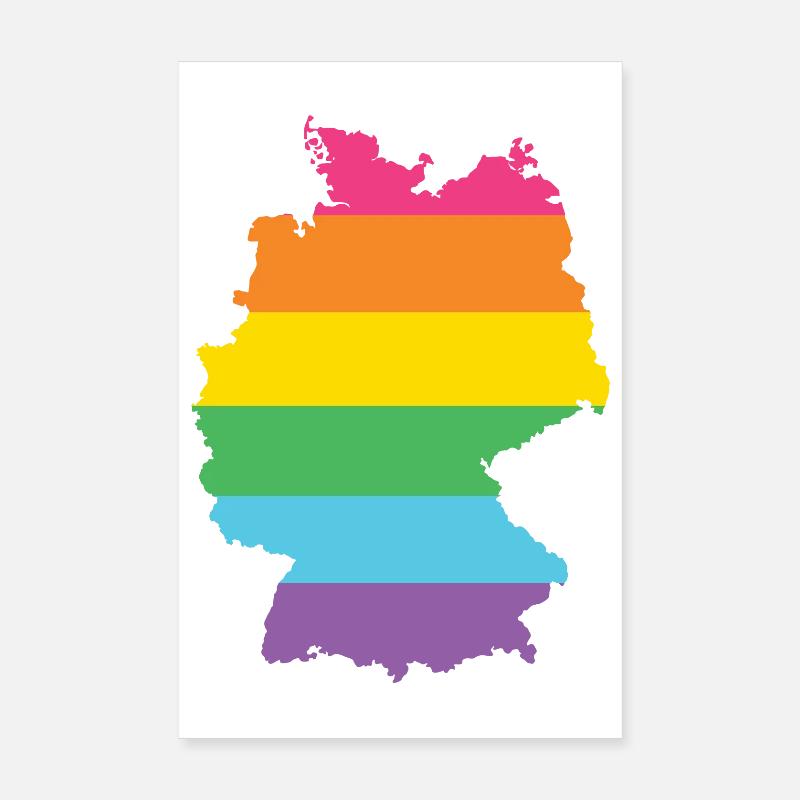 LGBTQ Deutschland Poster 20x30 cm