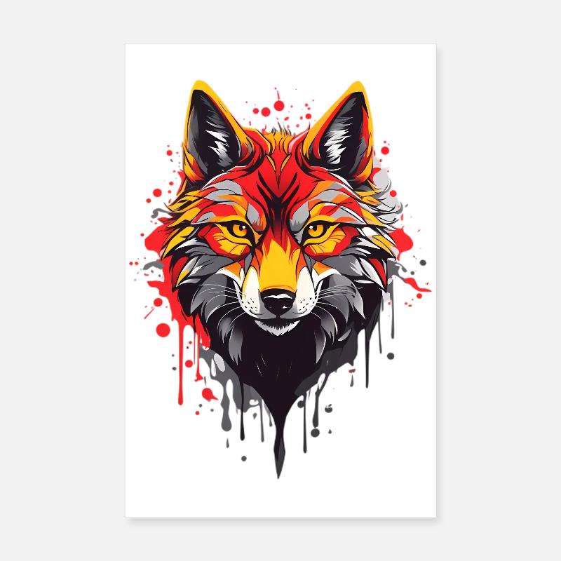 Loup Cool Poster 20 x 30 cm