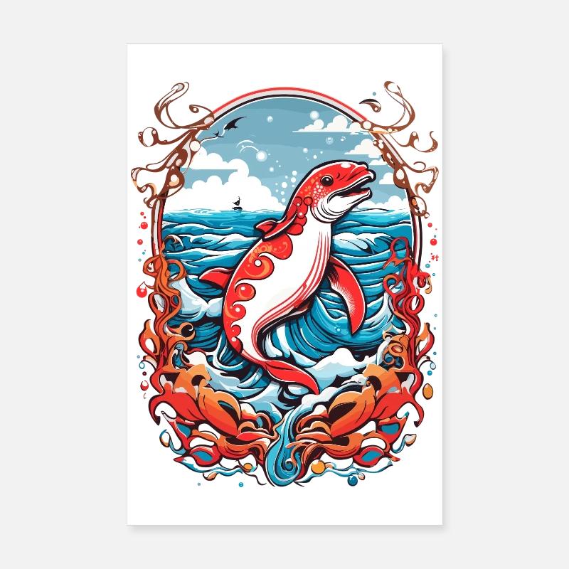 Créatures marines Poster 20 x 30 cm