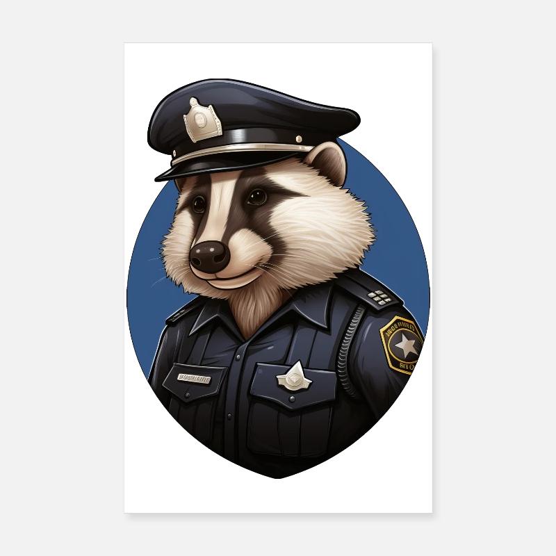 Polizei Dachs Poster 20x30 cm