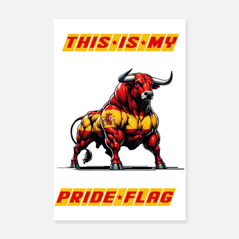 This is my pride flag Spain Poster 8" x 12" (20x30 cm)