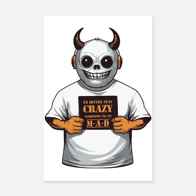 Crazy Monsters Poster 8" x 12" (20x30 cm)