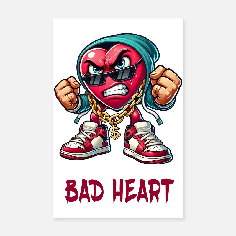 Evil heart design Poster 8" x 12" (20x30 cm)