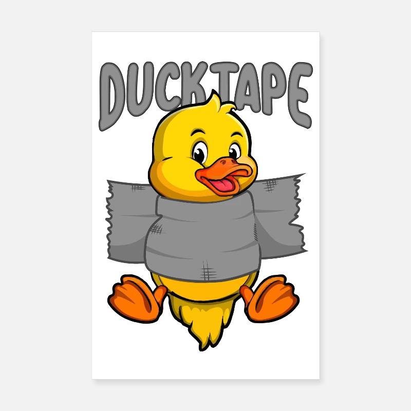 Ruban adhésif Duck | Canetons avec ruban adhésif Poster 20 x 30 cm