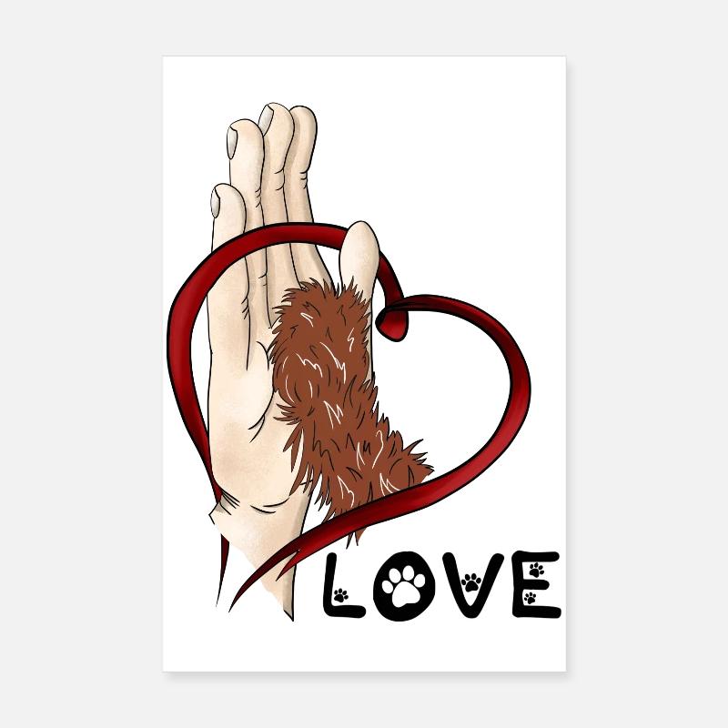 Amour de la patte - Patte brune Poster 20 x 30 cm