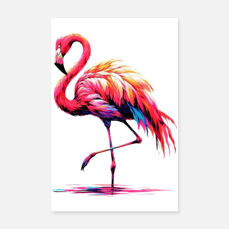Flamant Poster 20 x 30 cm