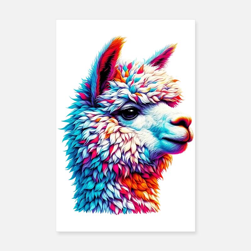 Alpaca Poster 8" x 12" (20x30 cm)