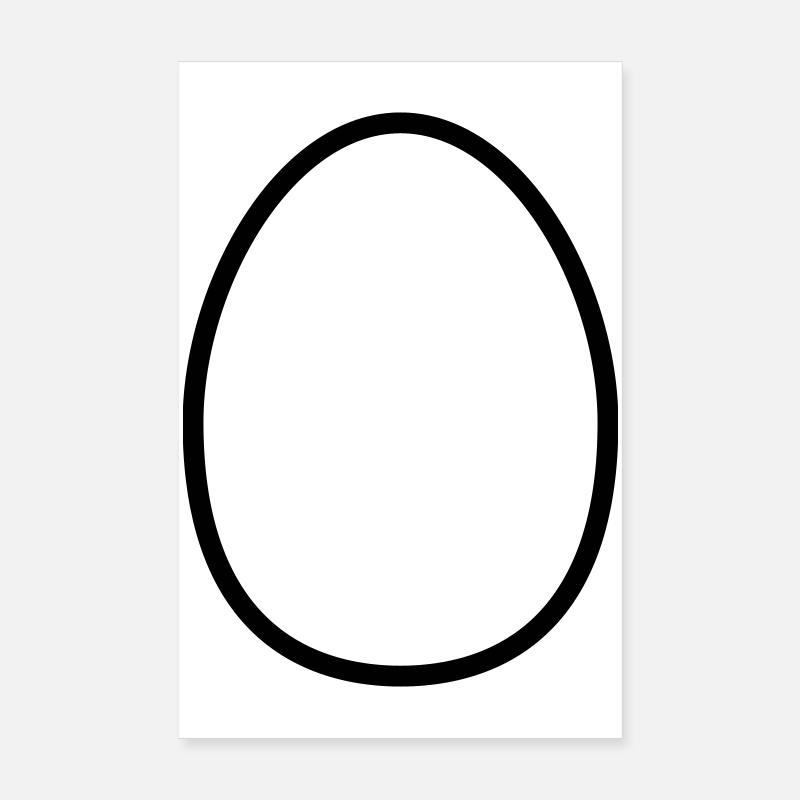 Osterei Kontur – Minimalistisches Osterdesign Poster 20x30 cm