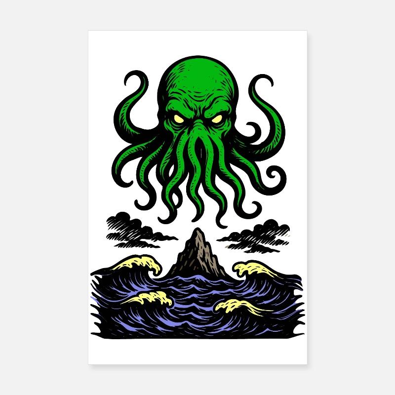 Cthulhu Rétro 2 Poster 20 x 30 cm