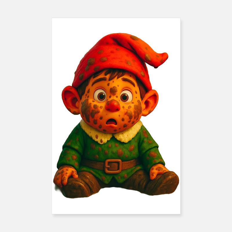 lutin - Poster 20 x 30 cm - blanc