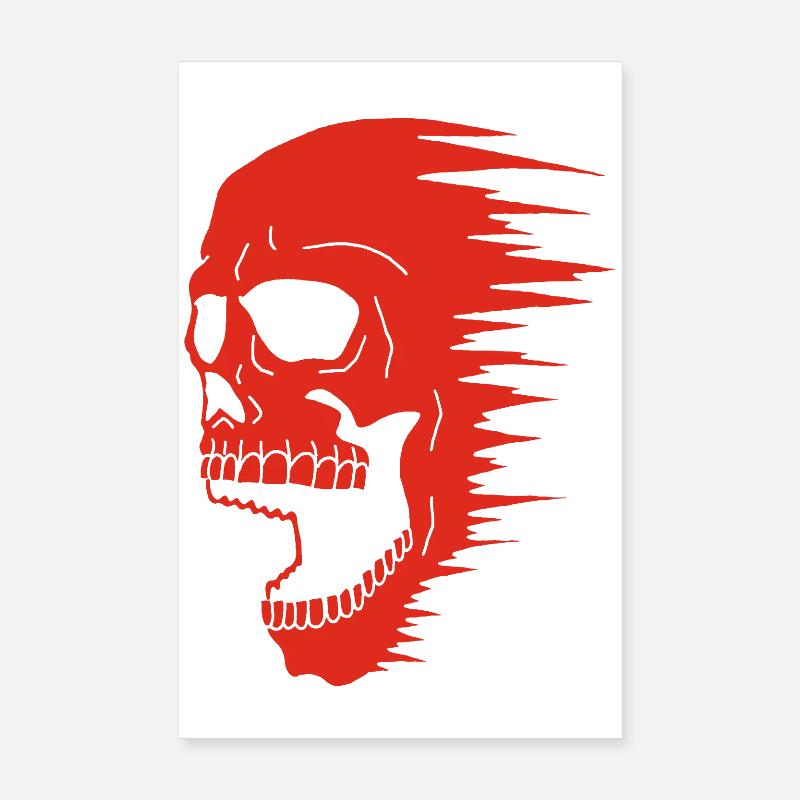 Red Skull and Speed Poster 8" x 12" (20x30 cm)