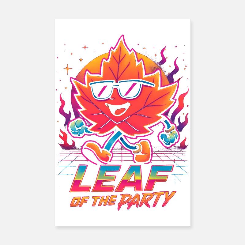 Blatt der Party Happy Fall Ernte Herbstblatt Poster 20x30 cm