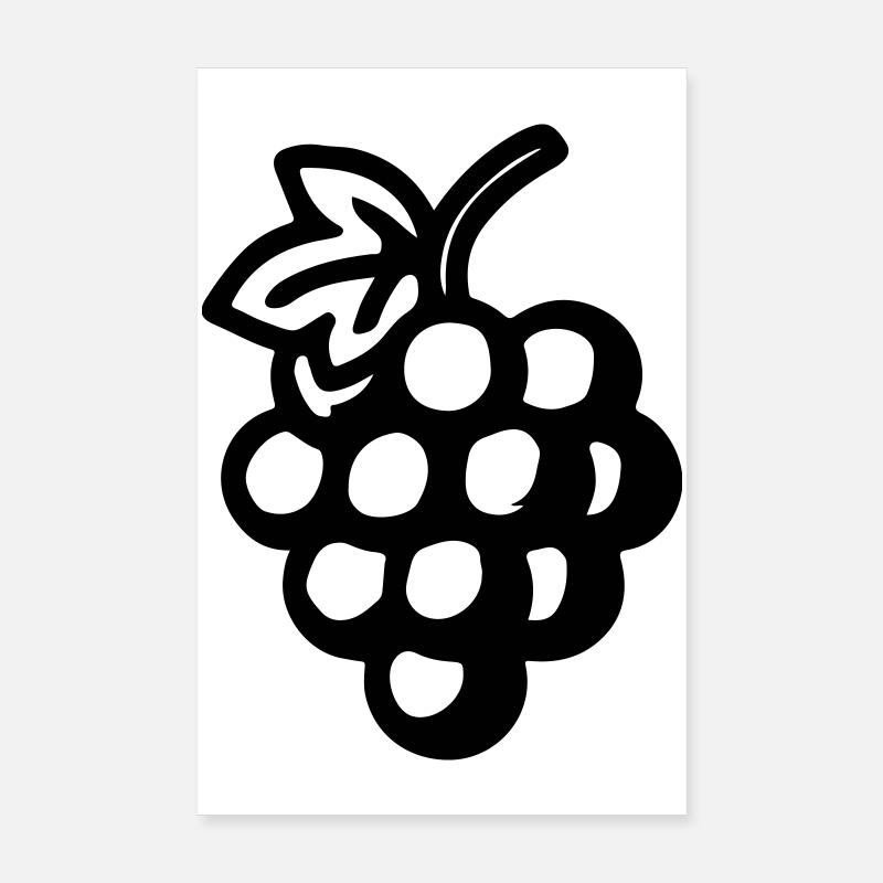 Raisins Symbole du raisin Poster 20 x 30 cm