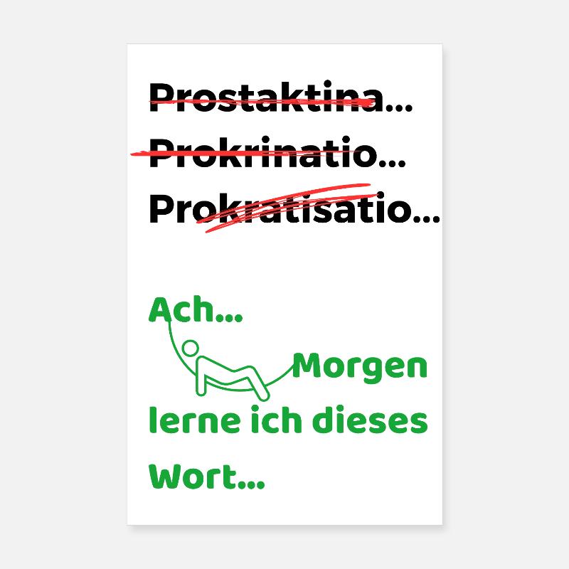 Procrastination funny saying hammock Poster 8" x 12" (20x30 cm)